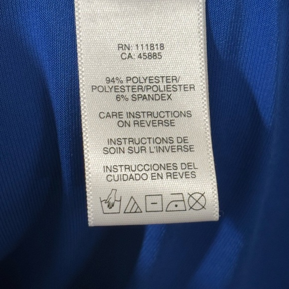 Michael Kors Sheath Dress Leather Buckle Straps Blue Black Size Small EUC - Picture 6 of 8